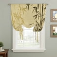 thumbnail image 2 of Vintage Bamboos Balloon Curtains for Bedroom/Front Door/Bathroom, Ink Painting Retro Art Rustic Tie Up Curtains 63 Inch Length Light Filtering Kitchen Curtains Shades for Windows 46"x63", 2 of 8
