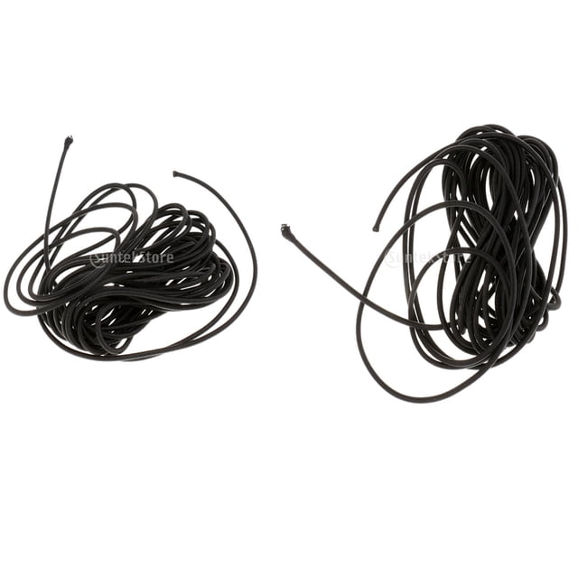 Cordón de Choque Elástico Negro Sunnimix 2 Piezas 5 Metros 3mm Bungee Deporte