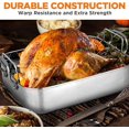 thumbnail image 4 of NutriChef Stainless Steel Roasting Pan, Roasting Pan with Rack Nonstick, Heavy Duty Large Oven Roaster with Removable Rack, for Turkey Thanksgiving Dinners, Roasts, Chicken, Veggies and More, 4 of 5