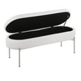 thumbnail image 2 of Lumisource Chloe Contemporary Storage Bench With Chrome Finish BC-CHLOE STOR W, 2 of 7