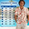 thumbnail image 6 of Xixirimido Red Peony Flower Print Matching Sets for Beach Vacation Men's Hawaiian Shirt & Women's Sleeveless Midi Dress Hawaiian Matched Couples Summer Outfits, L, 6 of 7