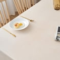 thumbnail image 2 of NLMUVW Champagne Linen Tablecloth 6ft, Rustic Table Cloth Rectangular Textured Dining Table Cover for Kitchen Party Decorative, 54 X 78 Inch, 2 of 13