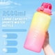 thumbnail image 3 of Sports Water Bottle with Straw Camping Hiking Exercise Water Bottle Outdoor Plastics Bottle Large Capacity Drinkware, 3 of 5