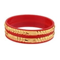 thumbnail image 7 of Efulgenz Traditional Bridal Red Acrylic Indian Wedding Bangles Gold Tone Engraved Glossy Bracelet Bangle Jewelry for Women (4 Pcs) Size 2.8, 7 of 7