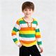 thumbnail image 2 of Odeerbi Chicos Henley Camisas Algodón Color Bloque Rayas Bordado Camisa de Manga Larga, 2 of 6