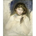 thumbnail image 2 of Renoir, Pierre-Auguste 12x14 Black Ornate Wood Framed with Double Matting Museum Art Print Titled - Head of Gabrielle, 2 of 4