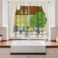 thumbnail image 2 of Ambesonne German Kitchen Curtains, Old Building in Lindau, 55"x39", Multicolor, 2 of 3