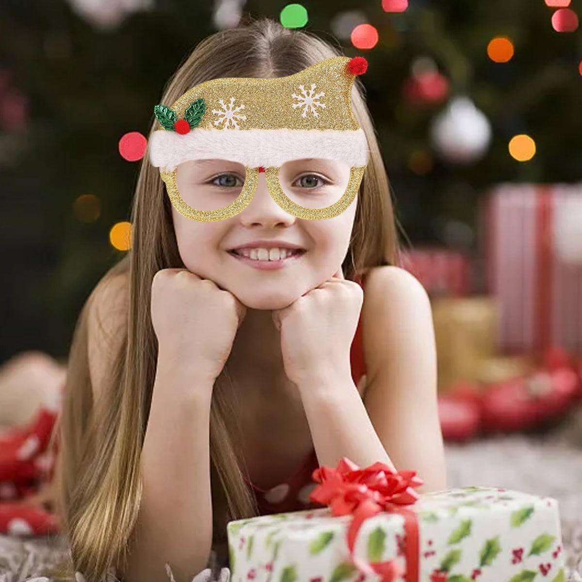Lunettes De Fête De Noël à Paillettes - Lot De 24, Différents Modèles (Père Noël, Renne, Sapin) - Accessoire Photo Pour Soirées Et Événements