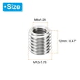 thumbnail image 2 of Unique Bargains Adaptateurs de Filetage Manchon Réducteur Écrou 20 Pcs M12x1.75 Mâle à M8x1.25 Femelle Écrou de Réparation 12mm, 2 of 7