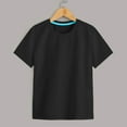 thumbnail image 2 of Girls Shirts 11-12 Years Short Sleeve T-Shirt Solid Color Plain T-Shirt Summer Casual Loose Soft T Shirt Tops Black, 2 of 4