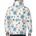 thumbnail image 7 of Lsque Rose Flowers Pattern Casual Men's Hoodie,Hooded Sweatshirt with Kangaroo Pocket,Pullover Hoodie-X-Large, 7 of 7