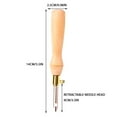 thumbnail image 2 of destyer Embroidery Needle Metal Portable Colorful Tambour Needle with Wooden Handle, Rose Gold, 2 of 8