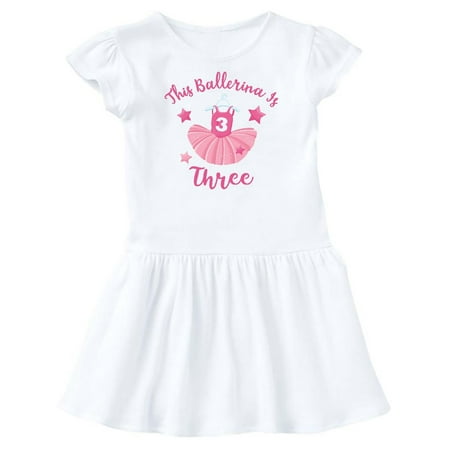 

Inktastic Ballerina 3rd Birthday Gift Toddler Girl Dress