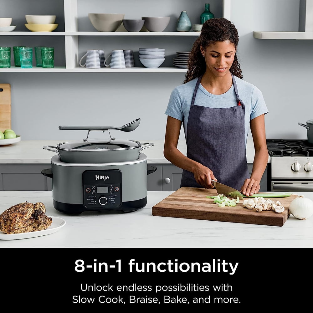 Restored Ninja MC1001 Foodi Possible Slow Cooker PRO Multi-Cooker Bundle with 3 YR CPS Enhanced Protection Pack (Refurbished)