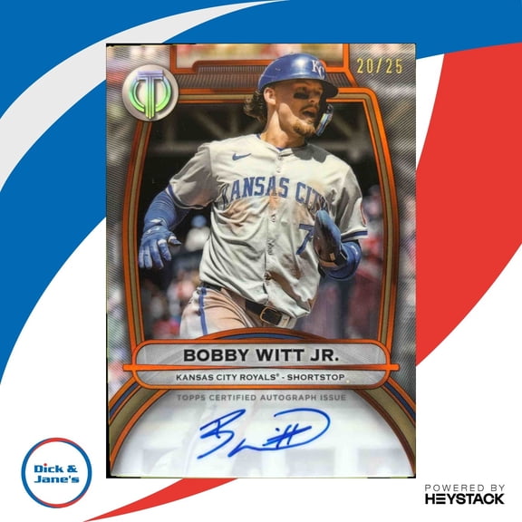 Tribute Autographs Orange Bobby Witt Jr. Auto #TA-BW Kansas City Royals Baseball Card Kansas City Royals MLB Autographed Baseball Trading Card
