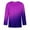 Mens Shirts Purple, variant on S-5X Mens Big & Tall T Shirts Plus Size 3/4 Sleeve Crewneck T-Shirts Casual Pullover Gradient Printed Comfort Going Out Loungewear Tees Tops
