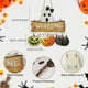 thumbnail image 3 of Letrero de bienvenida para puerta de Halloween con diseño de calabaza fantasmal de Hmsavn, rústico, iluminado y montado en la pared para decoración del hogar en otoño., 3 of 8