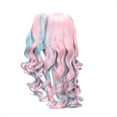 thumbnail image 4 of Peluca de Cosplay 80 cm Clip de Anime Color Cabello Rizado Peluca Multicolor Europea y Peluca de Halloween, 4 of 5