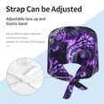 thumbnail image 3 of Gaeub Purple Pattern White Tiger Print Cleaning Working Cap,Unisex Scrub Cap Nurse Hat,No-Slip Scrub Cap for Men & Women, 3 of 7