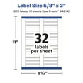 thumbnail image 6 of Avery Glossy Clear Rectangle Labels, 5/8" x 3", 320 Labels, 6 of 9