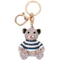 thumbnail image 1 of Rhinestone Cute Mini Bear Keychains,Crystal Little Animal Bears Keyrings, 1 of 6