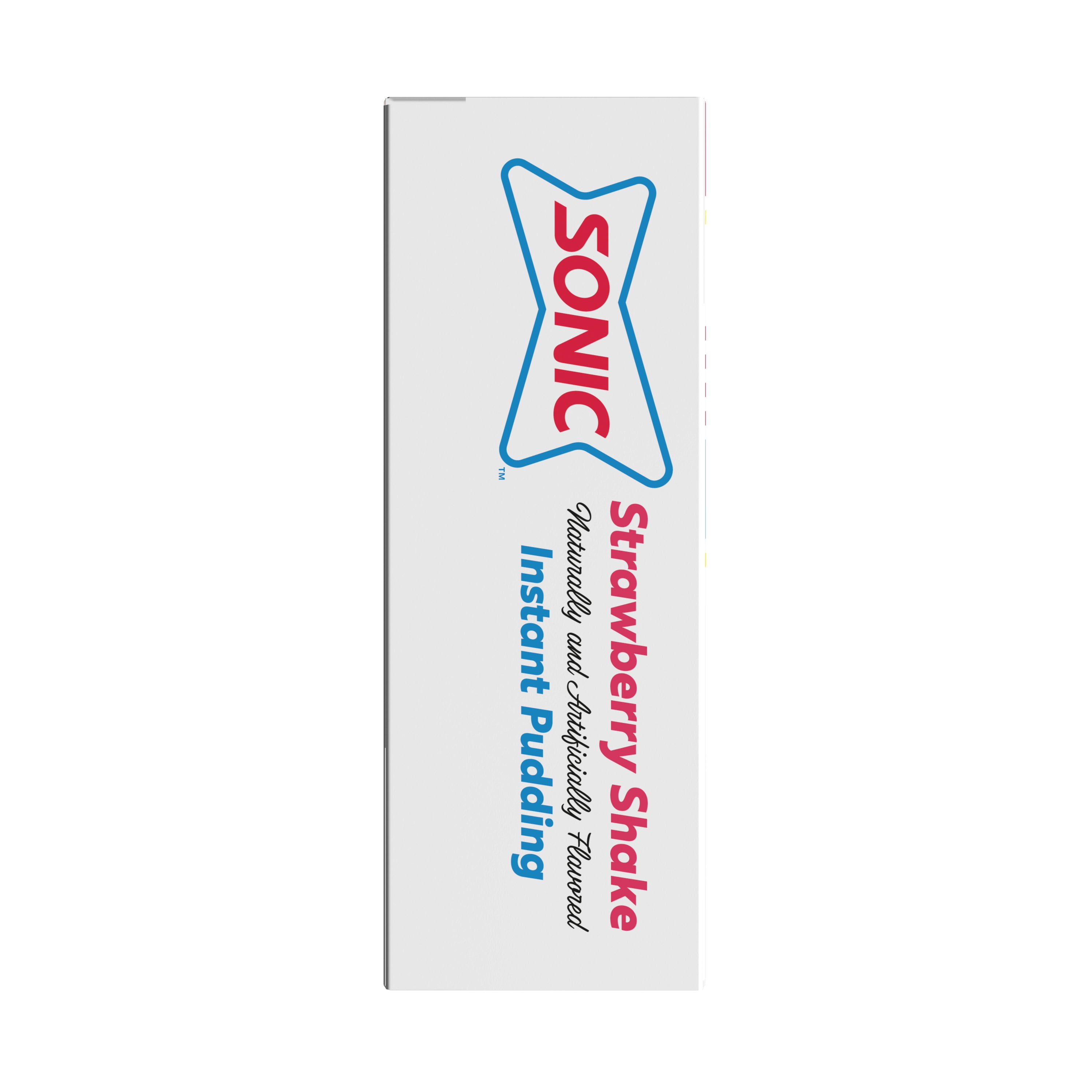 Sonic Strawberry Shake Instant Pudding Mix, 4 Servings, 3.03 oz Cardboard Box