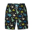 thumbnail image 4 of Lsque Mens Swim Trunks Dinosaur Pattern - Bathing Suit Compression Liner - Beach Swim Shorts Swimwear - (S-3XL) - Stretch Quick Dry -XX-Large, 4 of 9