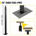 thumbnail image 3 of VEVOR Cable Rail Post Level Deck Stair Post 42 x 0.98 x 1.97" Cable Handrail Post Stainless Steel Brushed Finishing Deck Railing DIY Picket Without Hole Stair Railing Kit with Mount Bracket Black, 3 of 9