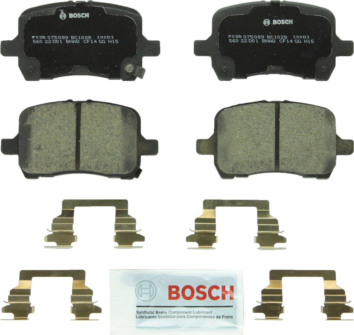 Bosch BC1028 QuietCast Premium Ceramic Disc Brake Pad Set For Select Chevrolet Cobalt, HHR, Malibu; Pontiac G5, G6, Pursuit, Solstice; Saturn Ion, Sky; Front Fits select: 2006-2007,2009 PONTIAC G6 GT