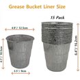 thumbnail image 3 of Drip Grease Bucket & 15-Pack Liners for Traeger 20/22/34, Pit Boss, etc Pellets Smoke (Silver 15), 3 of 11