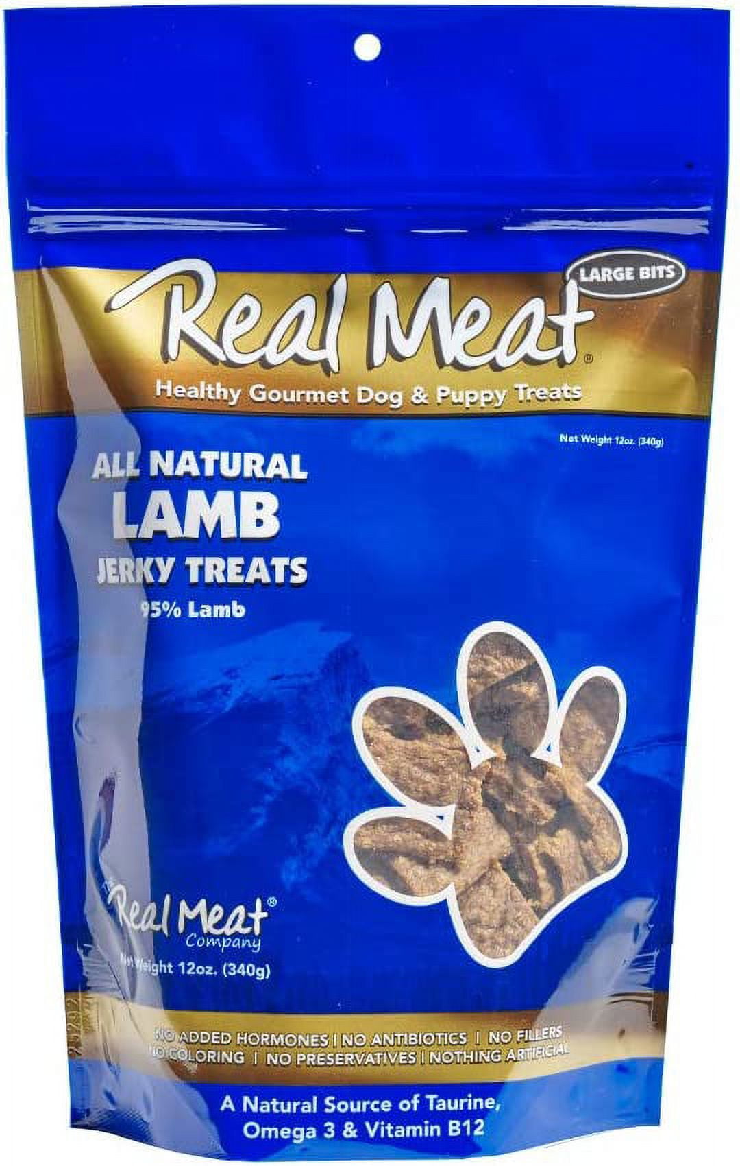 The Real Meat Company Dog Jerky Lamb Treat, 12 Ounce