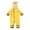 Yellow, variant on Fridja Kids Toddler Rain Suit 3D Cartoon Rain Suit with Hood Waterproof Coverall One Piece Rain Suit (3-10 Years Old)