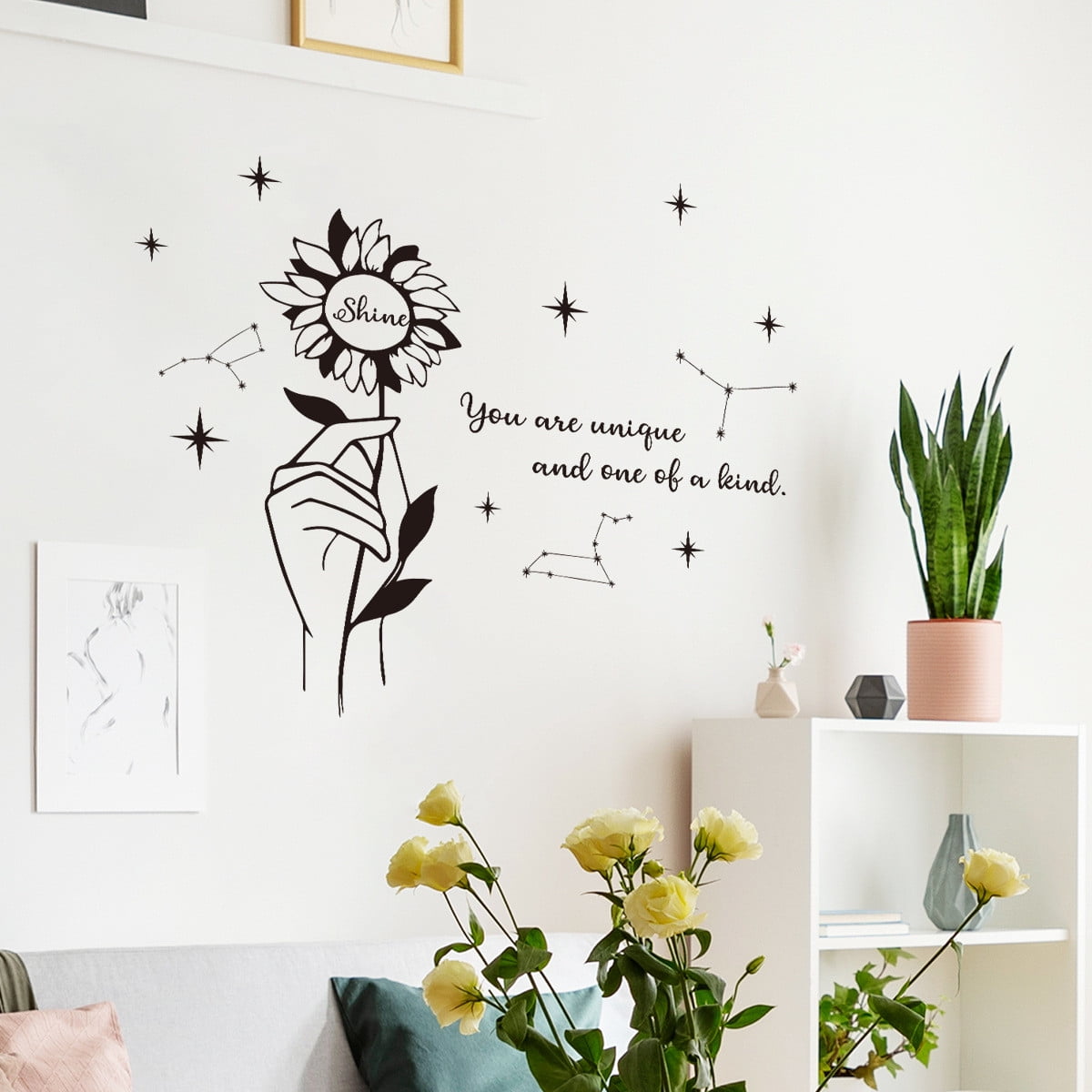 Stars Wall Sticker Home Decor Bedroom Removable Nursery Wall Sticker Kids DIY Art Decal house decorations living room