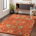 thumbnail image 3 of Hauteloom Frederica Wool Living Room, Bedroom Area Rug - Traditional - Rust, Sky Blue, Olive - 2' x 3', 3 of 7