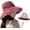 Burgundy, variant on Women's Reversible Bucket Summer Sun Hat Wide Brim Wired Edge Floral Beach Cap Foldable Travel UV Protection Lady Hat