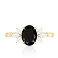 thumbnail image 4 of Rosec Jewels Real Black Onyx Oval Engagement Ring for Women - 6X8 mm - Black Onyx Diamond Ring - AAA Grade - with Jewelry Box, 10K Yellow Gold, US 6.00, 4 of 8