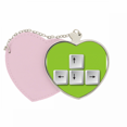 thumbnail image 1 of Cap Direction Guide Keyboard Mirror Travel Purse Makeup Heart Pink, 1 of 4