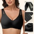 thumbnail image 7 of HOWPAY Full Coverage Bras for Women Wireless Push up No Underwire Supportive Stretch Sports Pullover Bralettes Comfortable Soft T-Shirt Bra Black L, 7 of 7