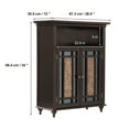 thumbnail image 3 of Teamson Home Wooden Bathroom Floor Accent Cabinet Glass Doors Espresso ELG-534, 3 of 6