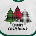 thumbnail image 4 of Inktastic Country Christmas Plaid Trees Boys or Girls Baby Bib, 4 of 4
