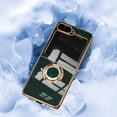thumbnail image 4 of Allytechgroup 360° Rotatable Ring Holder Stand Case for Galaxy Z Flip 6,Military Grade Protection Soft TPU Shockproof Luxury Gold Plating Magnetic Kickstand Support Magnetic Car Mount Cover,Darkgreen, 4 of 6