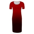 thumbnail image 5 of Frwgonr Maternity Dresses Red Short Sleeve Maternity Dress Ruched Pregnancy Clothes S-XL, 5 of 6