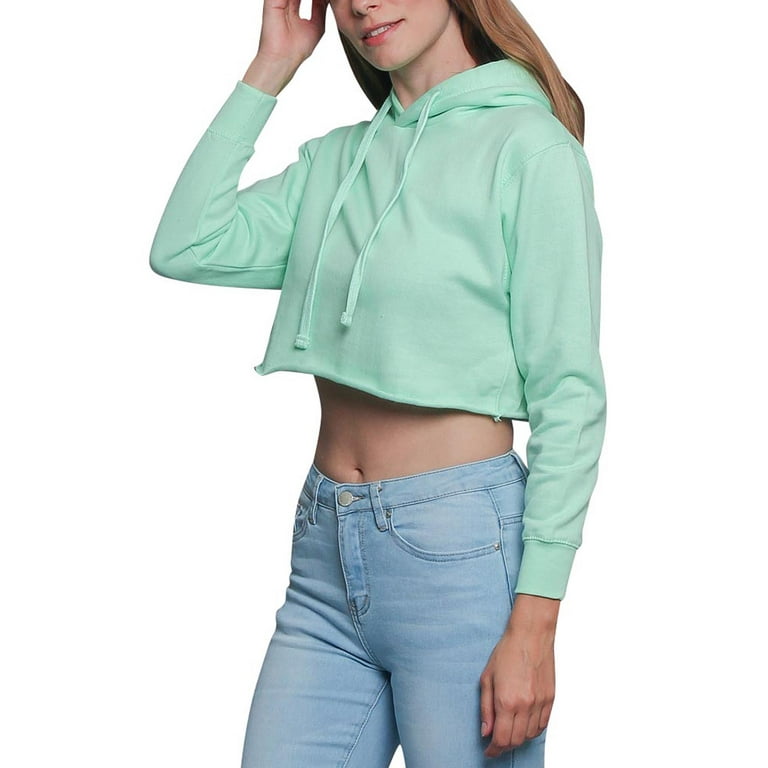 Womens cropped hoodie clearance mint