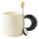 thumbnail image 1 of Taza de café de cerámica con mango de luna de 350 ml/12 oz con cuchara de caramelo, 1 of 7