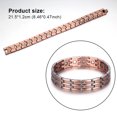 thumbnail image 2 of Brazalete geométrico Minnieouse para hombre cobre cadenas de trigo moda Retro, 2 of 6