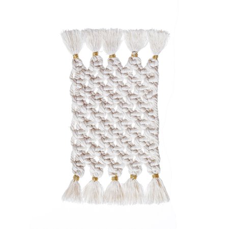 

HUAQUE Boho Cotton Braid Non-slip Heat Insulation Table Mat Handmade Placemat Coaster