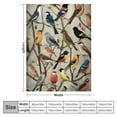 thumbnail image 4 of Orinice Birds Throw Blanket   Bird Themed Blankets for Nature Lovers, Bird Vintage  Throw, Bird Gifts for Women 50x60in, 4 of 6