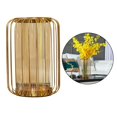 thumbnail image 4 of Florero Hidropónico Zulema Contenedor Geométrico L Vidrio Metal Marrón, 4 of 8