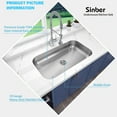 thumbnail image 3 of Sinber 30" x 18" x 5.5" Undermount Single Bowl Kitchen Sink with 18 Gauge 304 Stainless Steel Satin Finish MU3018S-ADA (Sink Only), 3 of 15