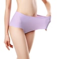 thumbnail image 4 of Women Silk Ice Ultra-Thin Quick Dry One-Piece Seamless Stretch Mid-Waist Panties Underwear Briefs, 4 of 6
